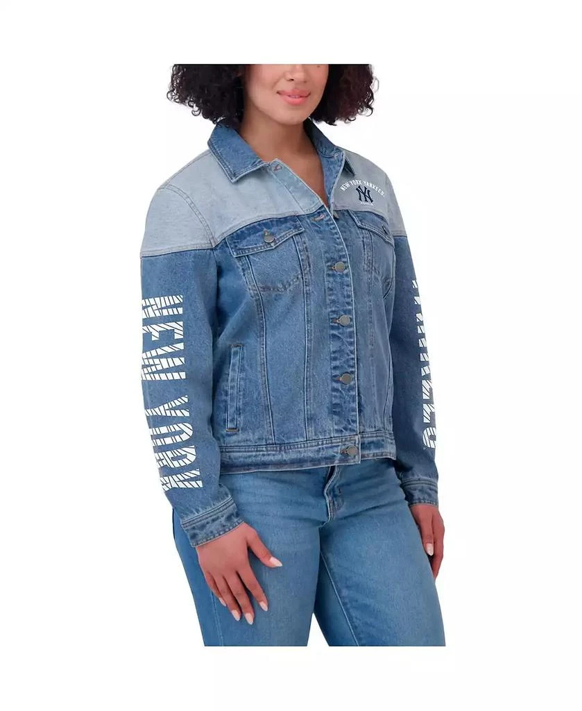 WEAR by Erin Andrews Women's New York Yankees Full-Button Denim Jacket 2