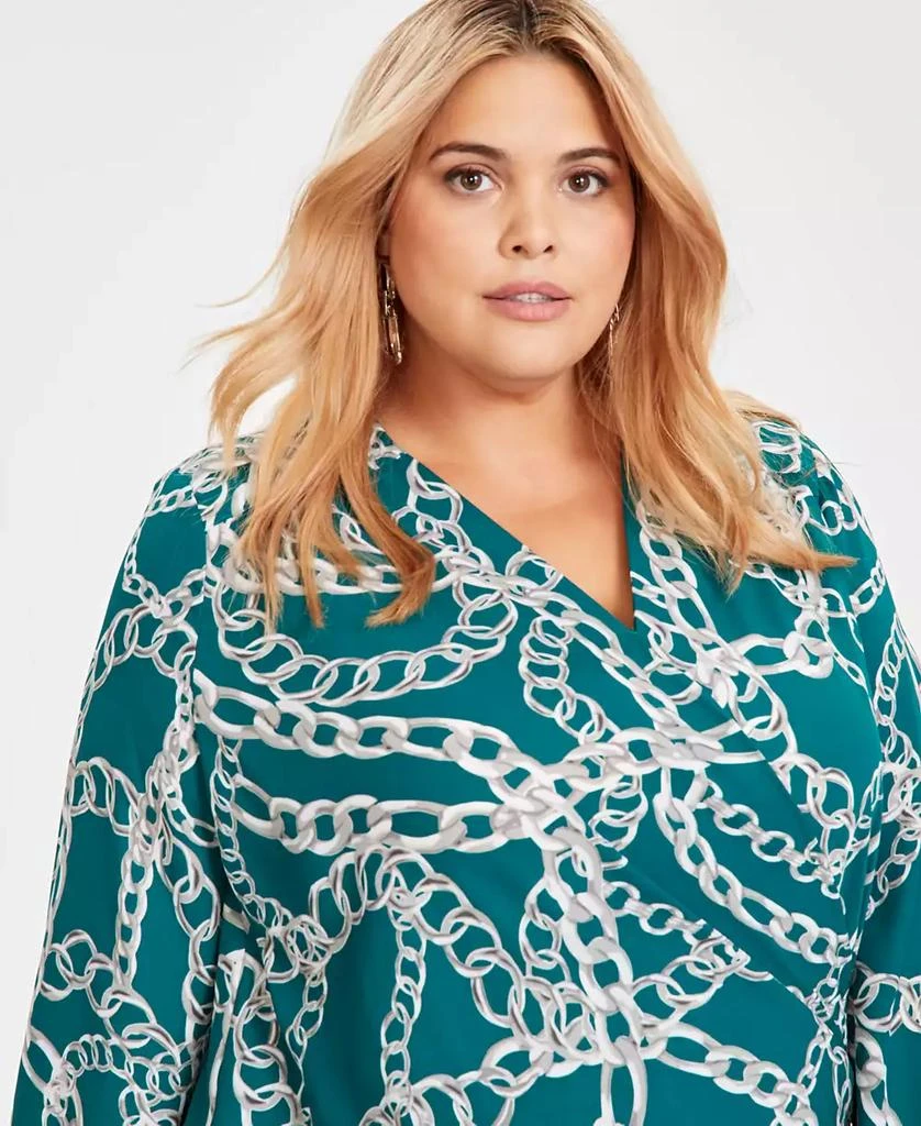 INC International Women's Printed Surplice Top, Created for Macy's 7