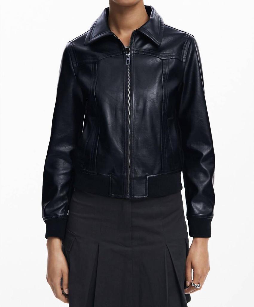 Desigual Desigual - FAUX LEATHER BIKER JACKET