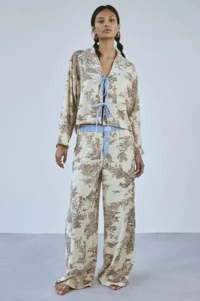 Out From Under Out From Under Satin Tie-Front PJ Top 5