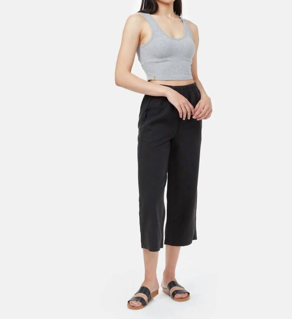 tentree Treelinen Billow Pants In Meteorite Black 3