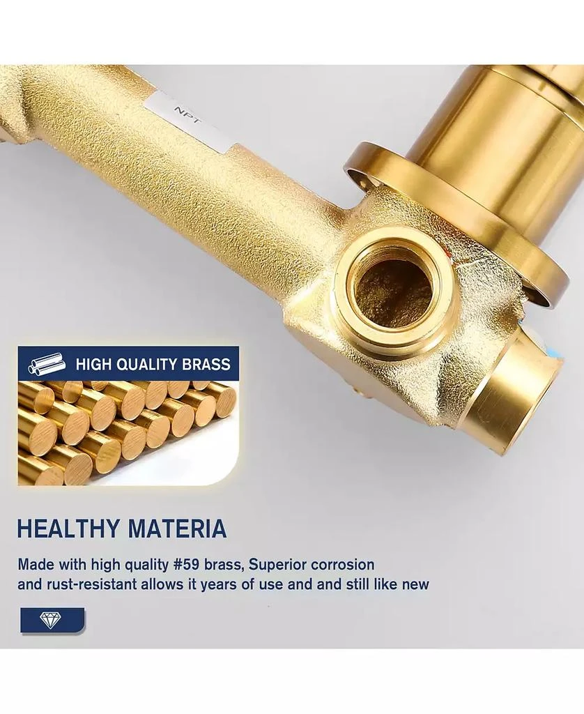 Slickblue Wall Mount Faucet for Bathroom Sink or Bathtub Sleek and Space-Saving Design 3