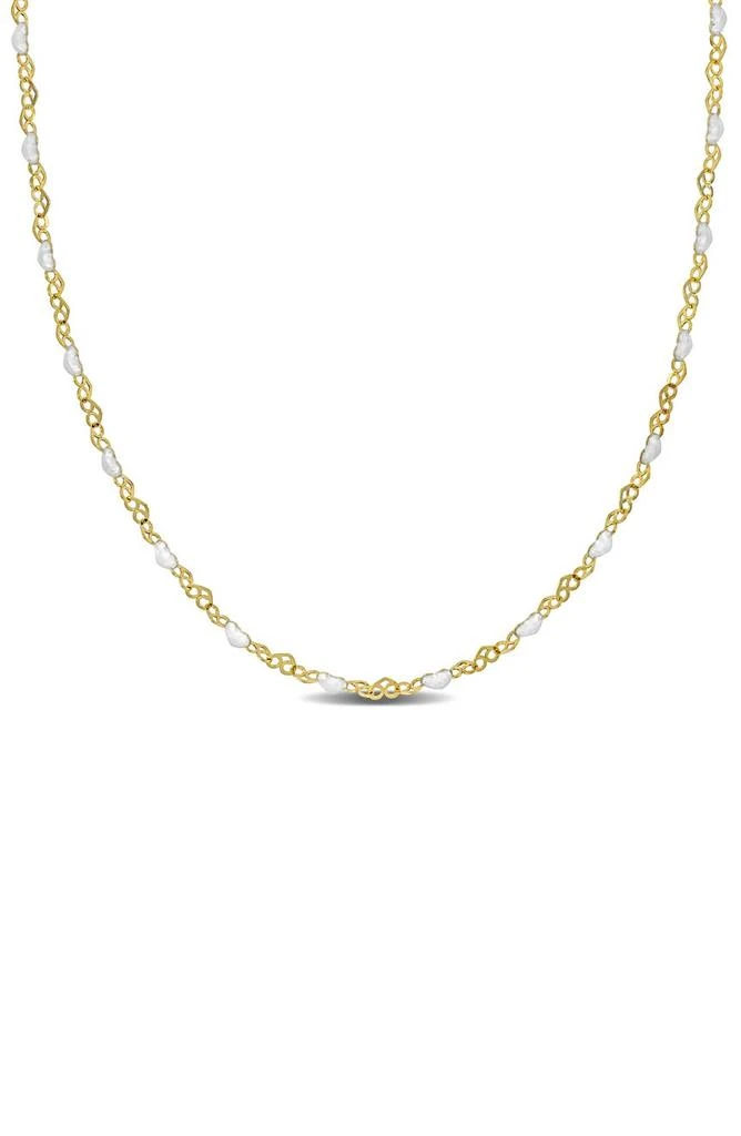 DELMAR Enamel Heart Link Chain Necklace