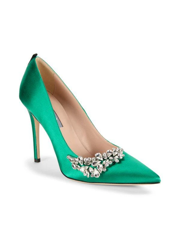 SJP by Sarah Jessica Parker Jumelle Crystal Satin Pumps 2
