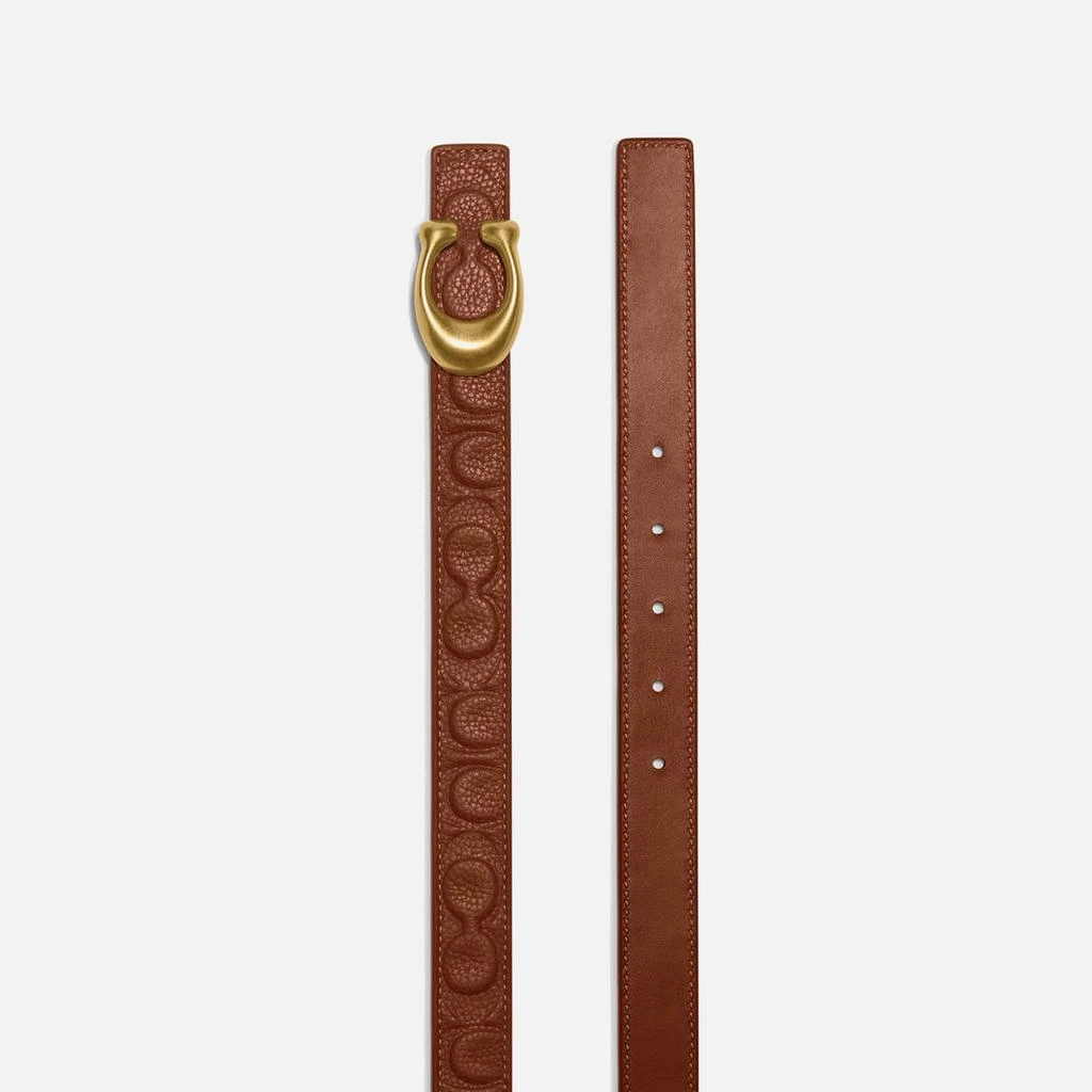 Coach C Logo-Embossed Leather Belt 2