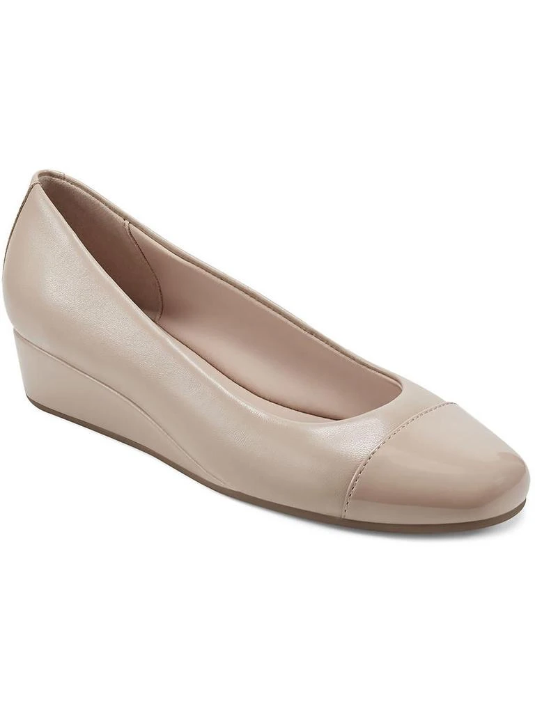 Easy Spirit Gracey 8 Womens Leather Slip On Wedge Heels 1
