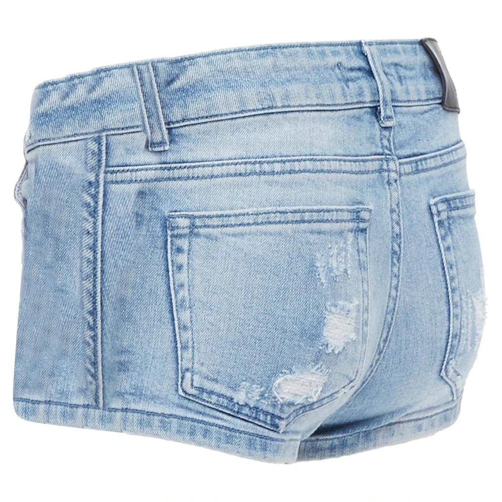PIERRE BALMAIN Distressed Washed B Logo Charm Hot Shorts 6