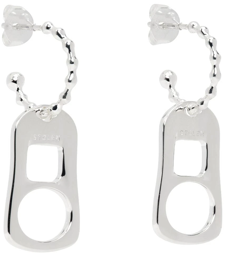 Stolen Girlfriends Club Silver Pop Tab Anchor Sleeper Earrings 2