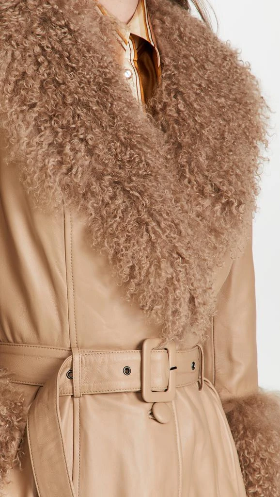 Saks Potts Foxy Shearling Trench Coat 5