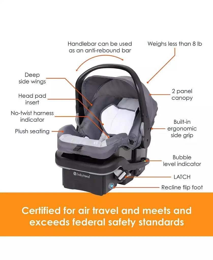 Baby Trend Morph Single to Double Modular Travel System - Dash Grey 4