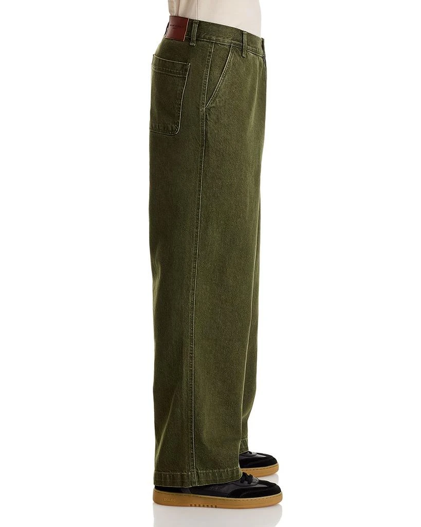 Officine Générale Straight Fit Jeans in Olive Night 4