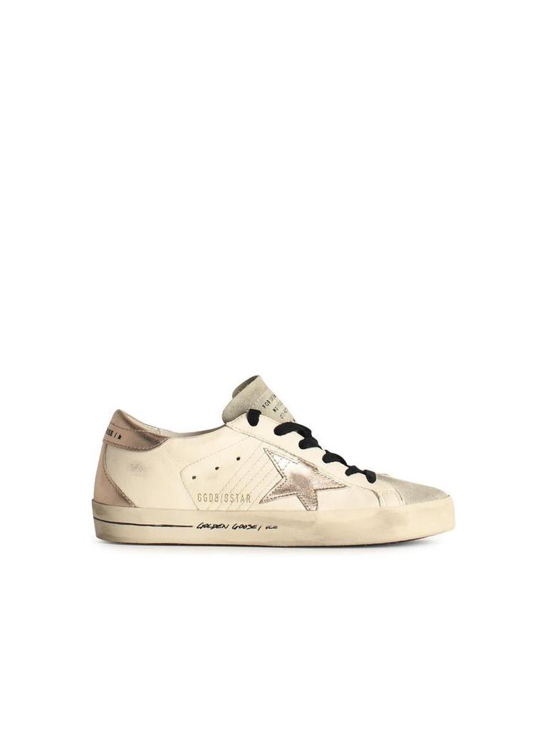 Golden Goose Golden Goose 'Stella' White Leather Sneakers