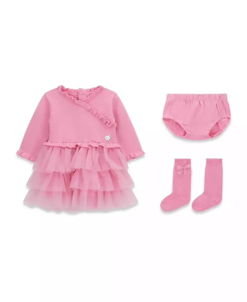 GUESS Baby Girls
 Dress, Diaper Cover and Socks, 3-Piece Set
