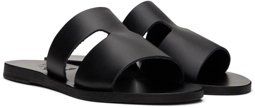 ANCIENT GREEK SANDALS Black Apteros Sandals 4