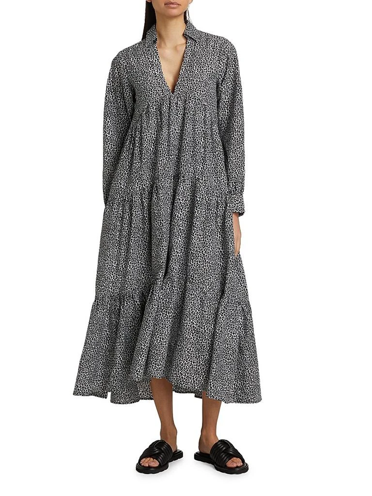 Michael Kors Leopard Silk-Blend Maxi Dress 3