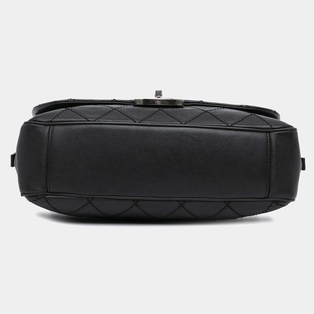Chanel Chanel Black Leather Paris Edinburgh Jumbo Sporran Flap Bag 7