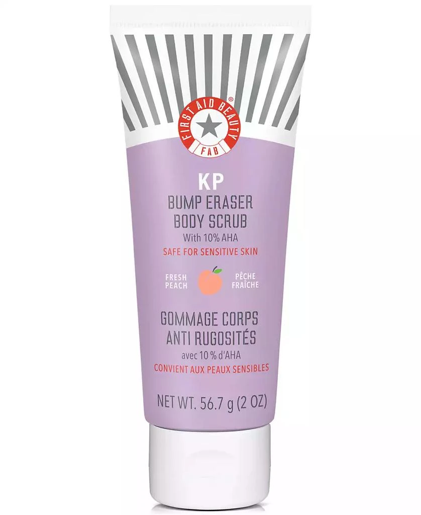 First Aid Beauty KP Bump Eraser Body Scrub With 10% AHA - Peach, 2 oz. 1