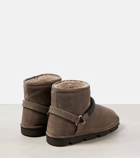 Brunello Cucinelli Monili shearling-lined suede boots 3