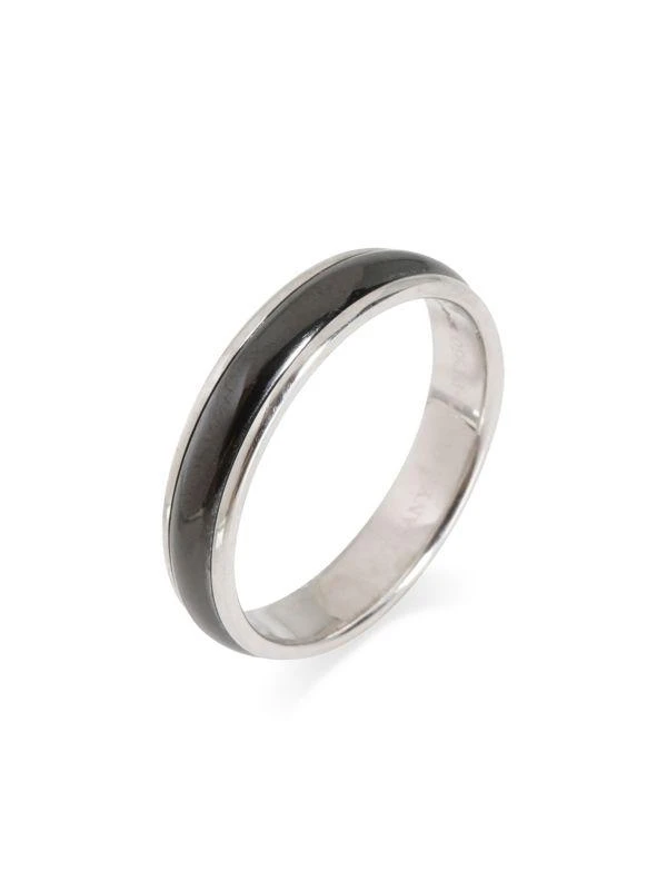Tiffany & Co. Black Titanium & Platinum 950 Wedding Band 1