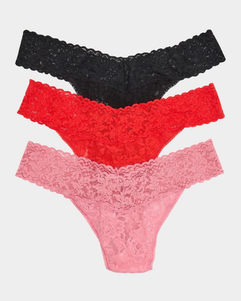 Hanky Panky Three-Pack Original-Rise Signature Lace Thongs 1
