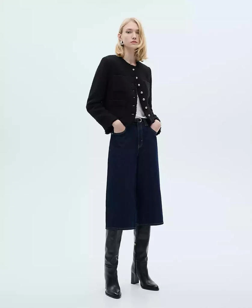 Mango Women's Jewel Buttons Detail Tweed Jacket 9