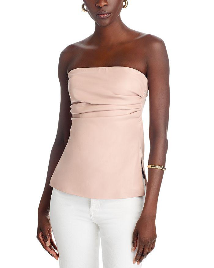 LaMarque Juni Faux Leather Strapless Bustier Top