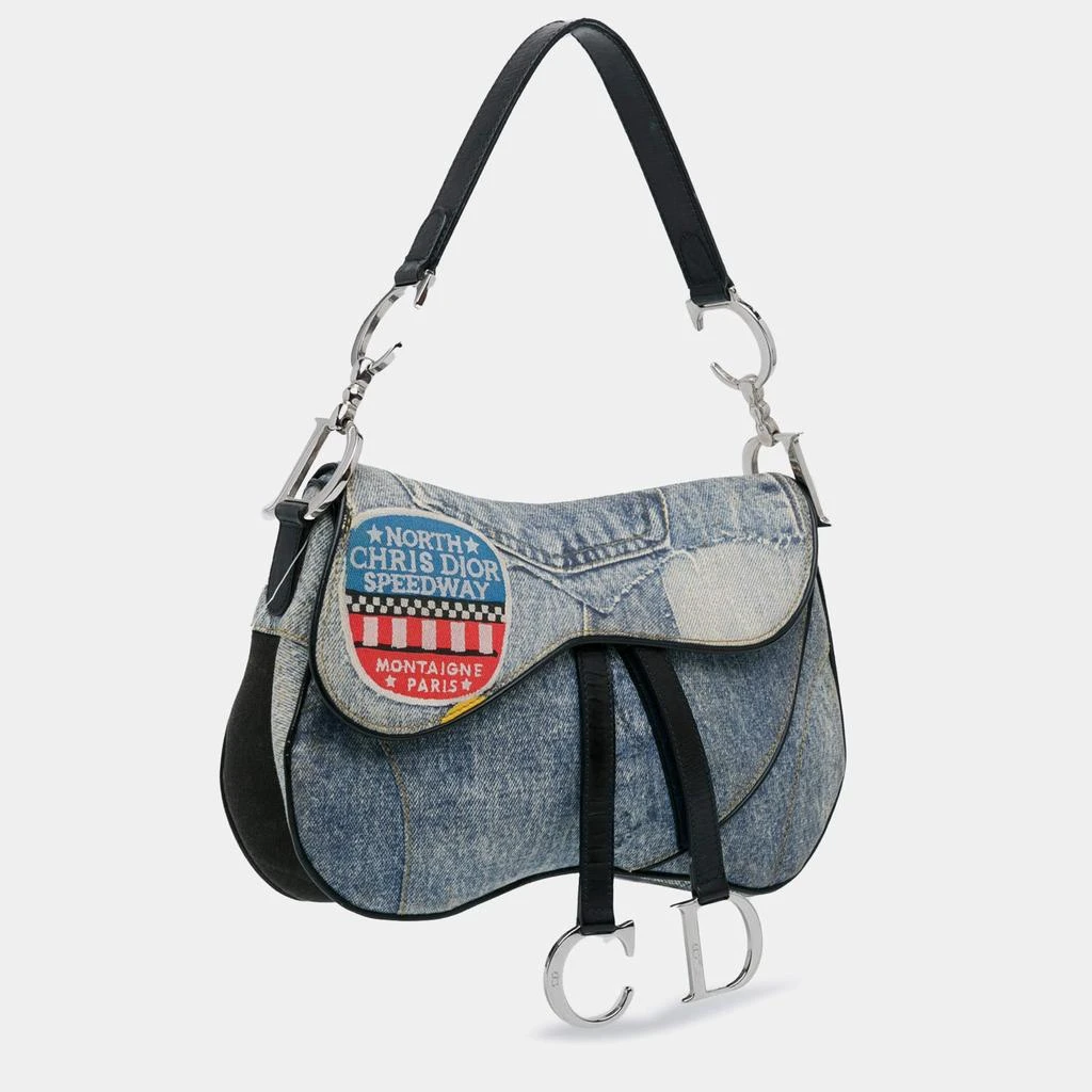 Dior Dior Denim Speedway Double Saddle Shoulder Bag 2
