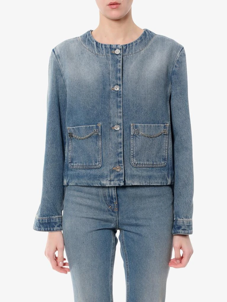 Givenchy Denim jacket with metal 4g chain 3