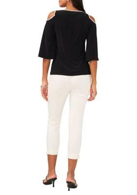 MSK Womens Cold Shoulder Keyhole Neck Top 4