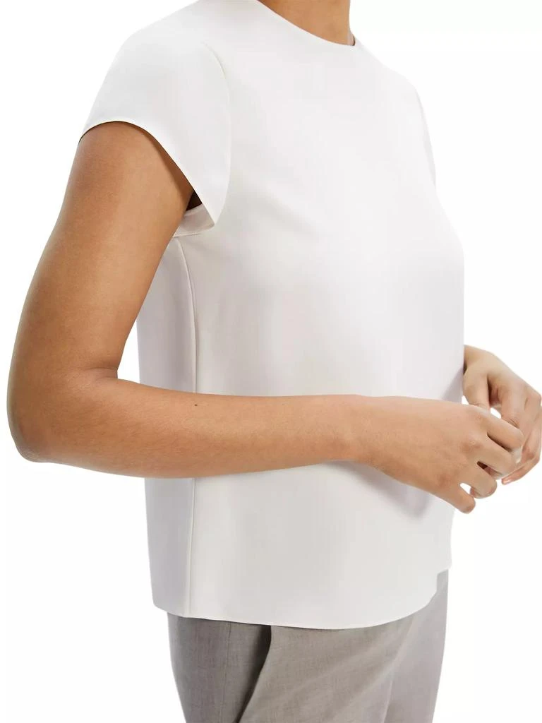 Theory Cap Sleeve Silk T-Shirt 6