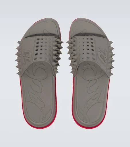 Christian Louboutin Take It Easy perforated spiked slides 4