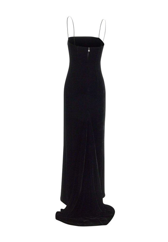 sachin and babi light blue dress Rotate Birger Christensen Ruffled satin maxi dress ROTATE Birger Christensen