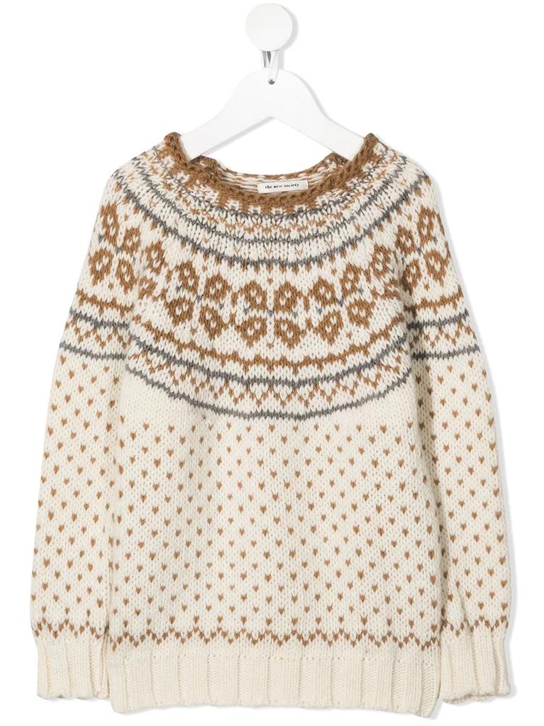 THE NEW SOCIETY fair isle wool jumper - kids