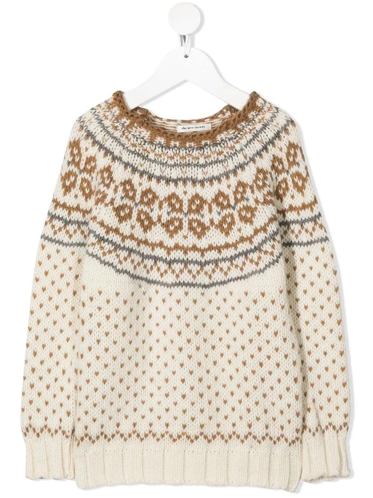 THE NEW SOCIETY fair isle wool jumper - kids 1