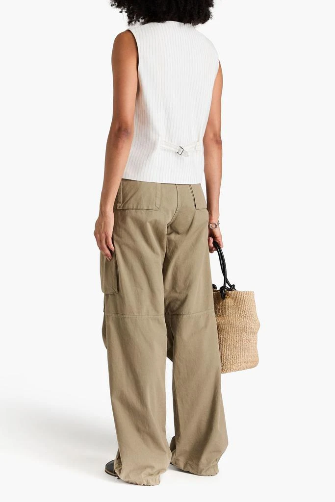 Rag & Bone Erin striped cotton and linen-blend twill vest 3
