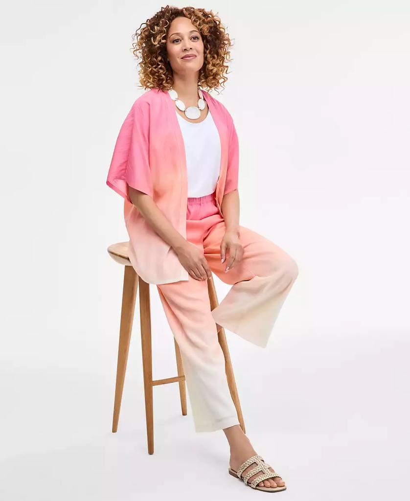 JM Collection Women's Ombre Crinkle Tie-Front Jacket, Exclusively at Macy's