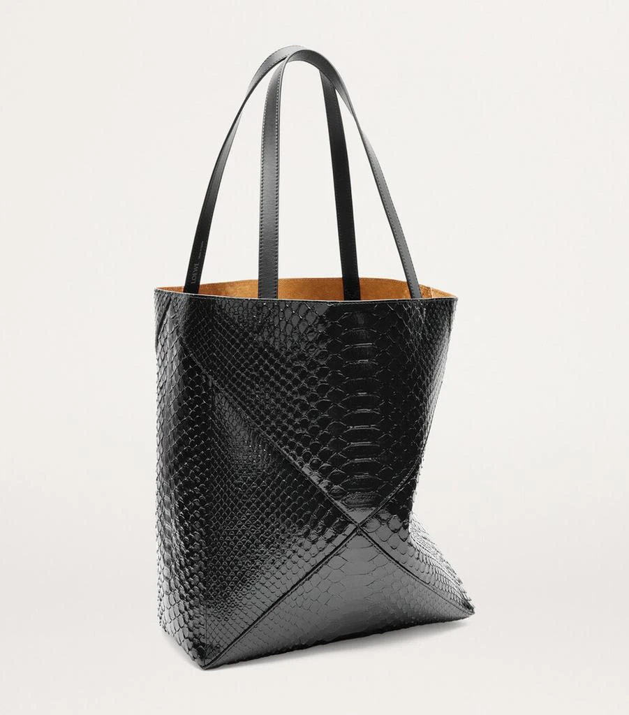 Loewe Large Snakeskin Puzzle Fold Tote Bag 2
