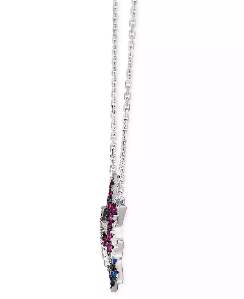 Le Vian Multi-Gemstone (1/4 ct. t.w.) 
Vanilla Diamond (1/10 ct. t.w.) Triple Star 18" Pendant Necklace in 14k White Gold 2