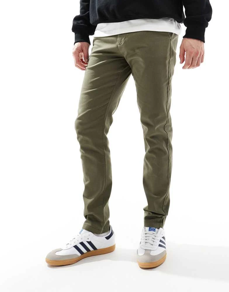 ASOS ASOS DESIGN skinny fit chinos in khaki 1