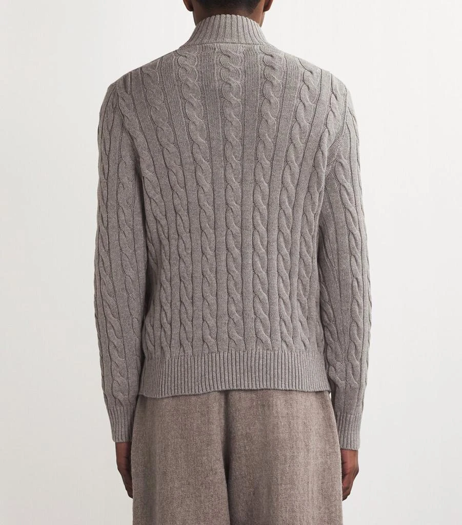 Ralph Lauren Cable-Knit Quarter-Zip Sweater 4