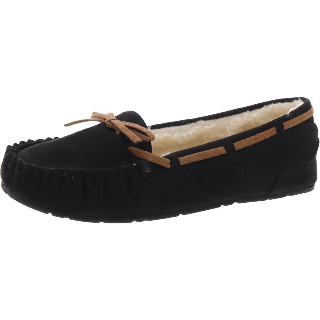 UNIONBAY Yum Womens Faux Fur Lined Faux Suede Boat Shoes