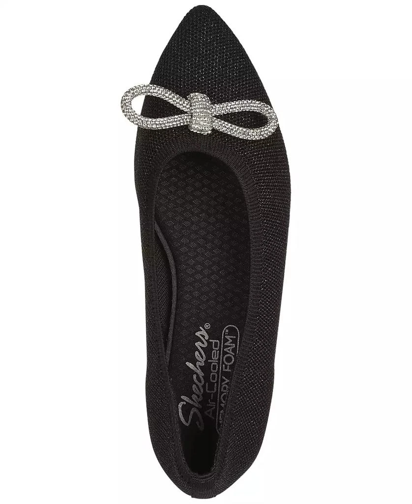 SKECHERS Women's Cleo Point Bow - Glitzy Haze Skimmer Flats from Finish Line 5