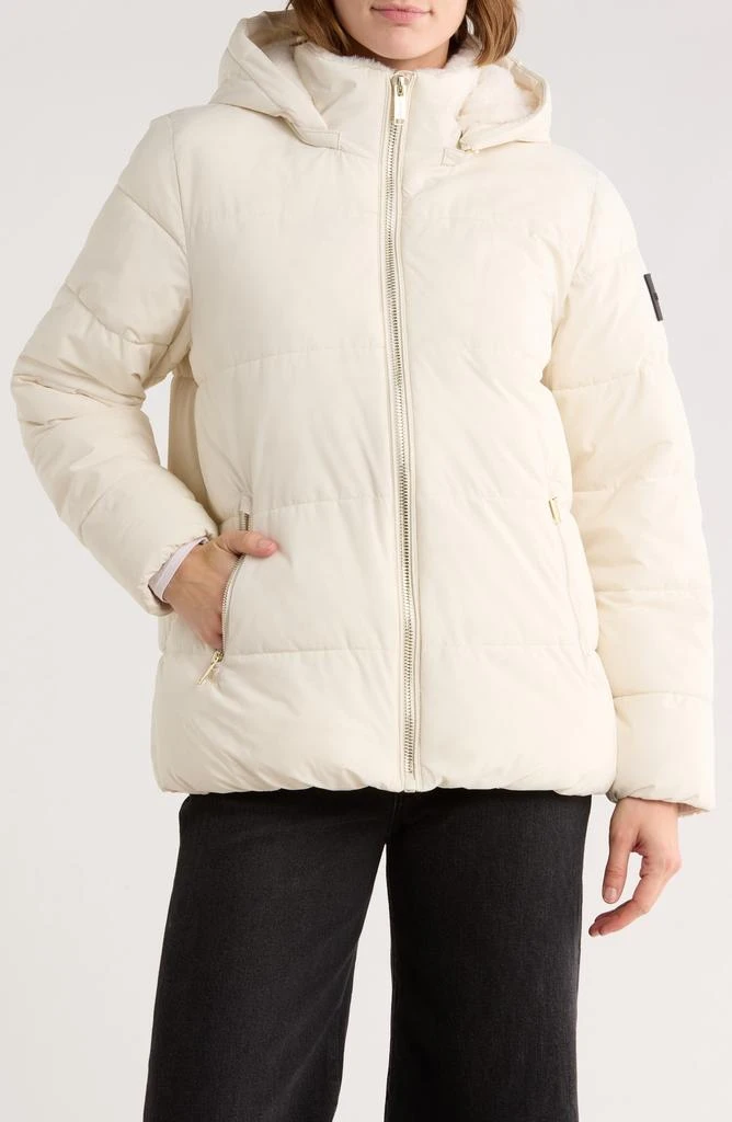 Calvin Klein Faux Fur Lined Hood Puffer Jacket