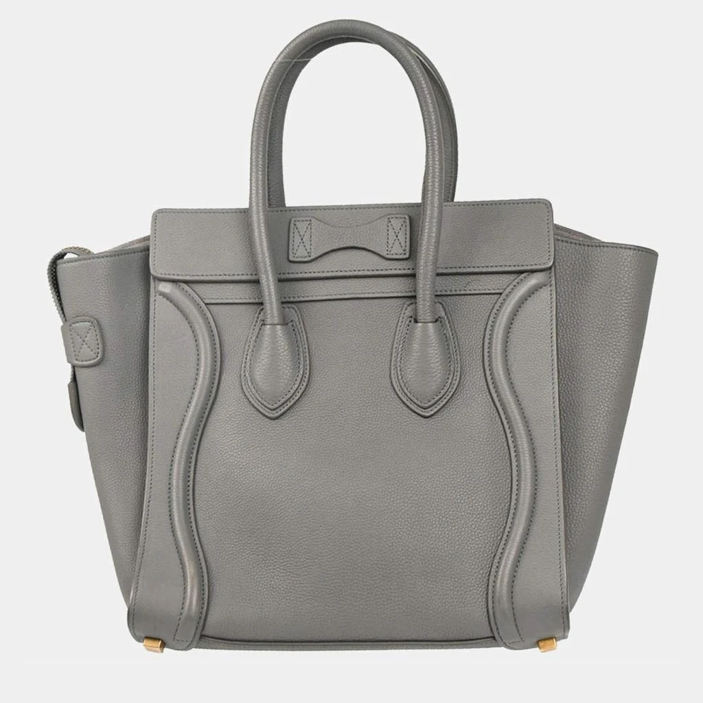 Celine Celine Gray Leather Micro Luggage Tote Bag 2