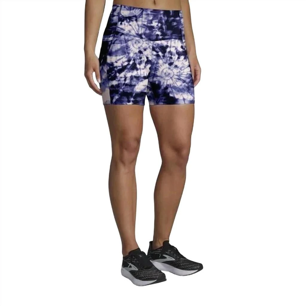 Brooks Method 5" Short Tight In Blue Depths/baja Blue Tie-Dye 1
