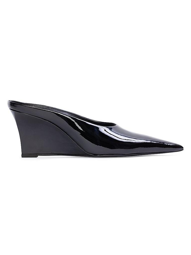 Black Suede Studio Aysha 70MM Wedge Pumps