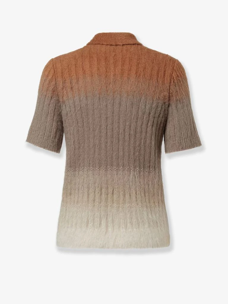 Fendi Dégradé mohair and wool polo shirt 4
