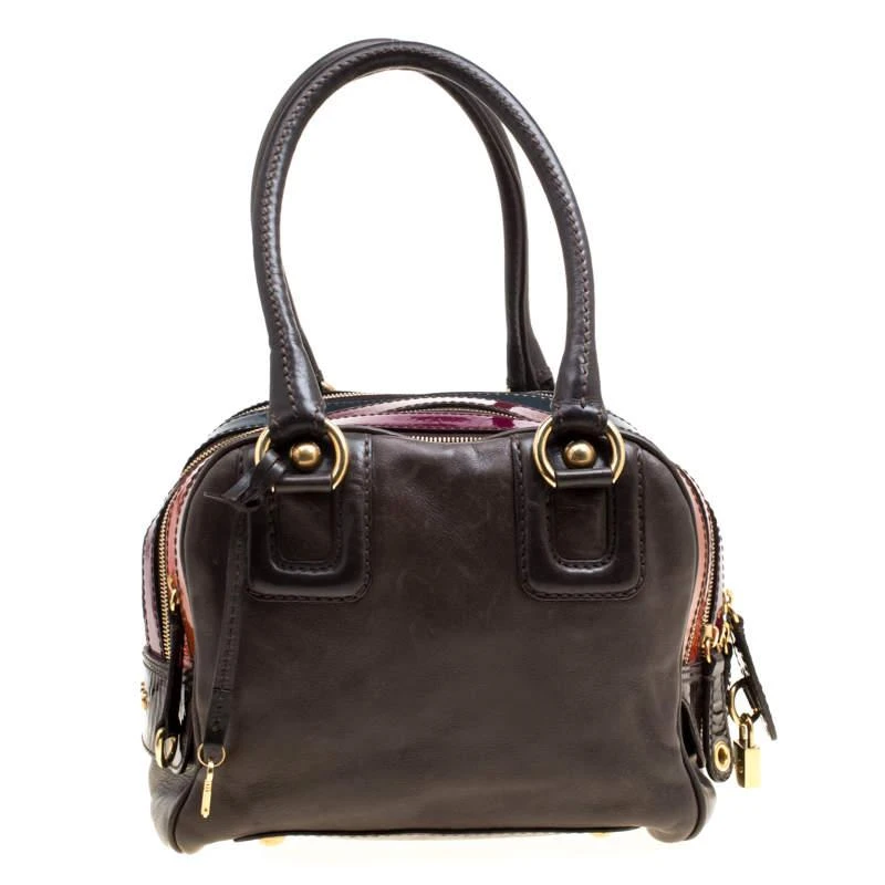 Dolce & Gabbana D&G Multicolor Leather Lily Bowler Bag 4
