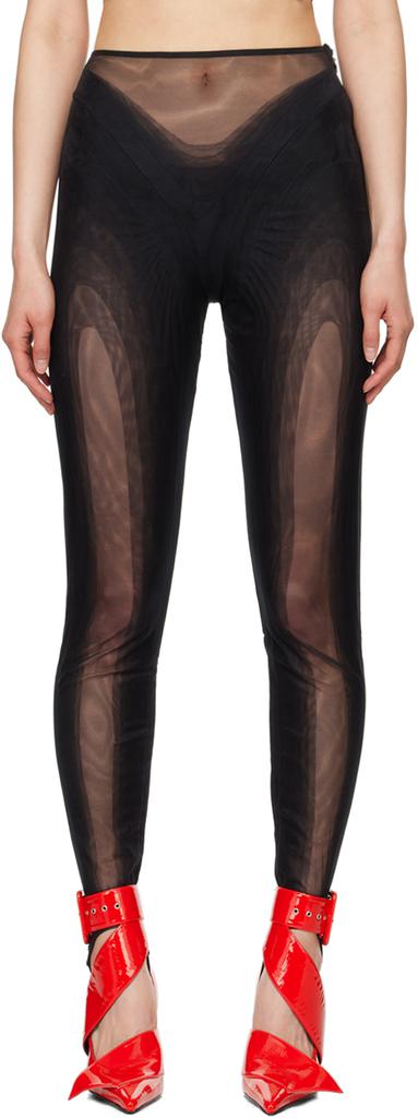 Mugler Black Illusion Leggings