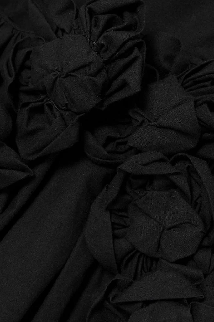 BATSHEVA Farley appliquéd cotton-poplin midi dress 4